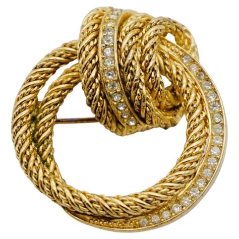 Christian Dior Vintage Rope Knot Brooch 